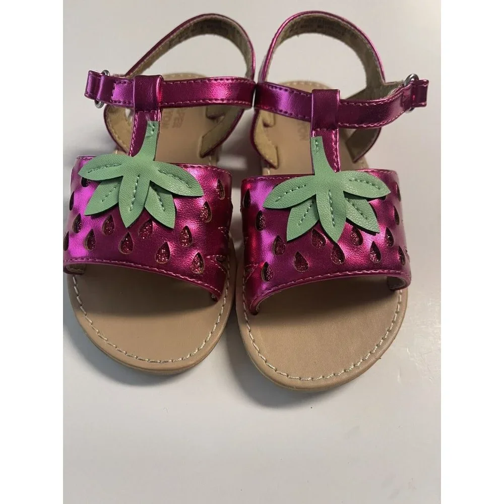 Harper Canyon Strawberries Pink Sandal Girls Toddler Size 7 and 9